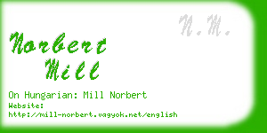 norbert mill business card